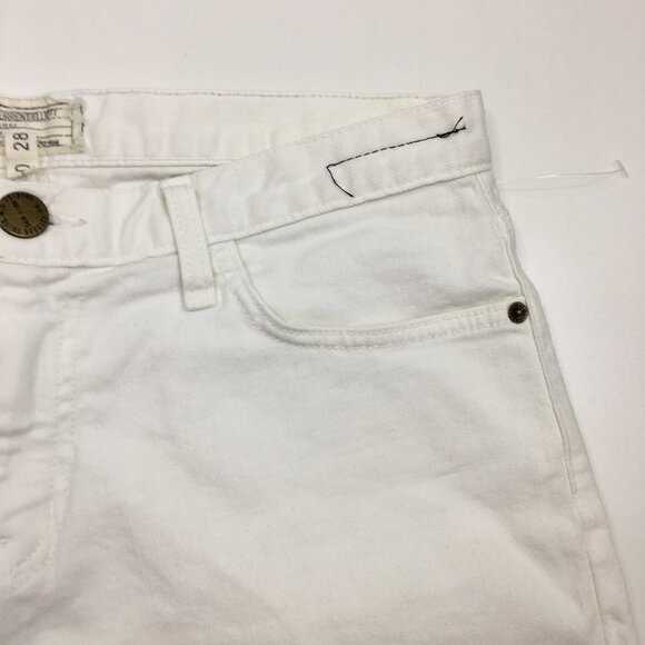 CURRENT ELLIOTT Sugar Wash The Boyfriend Roll Short Cuffed Raw Hem Denim Shorts - Picture 7 of 13